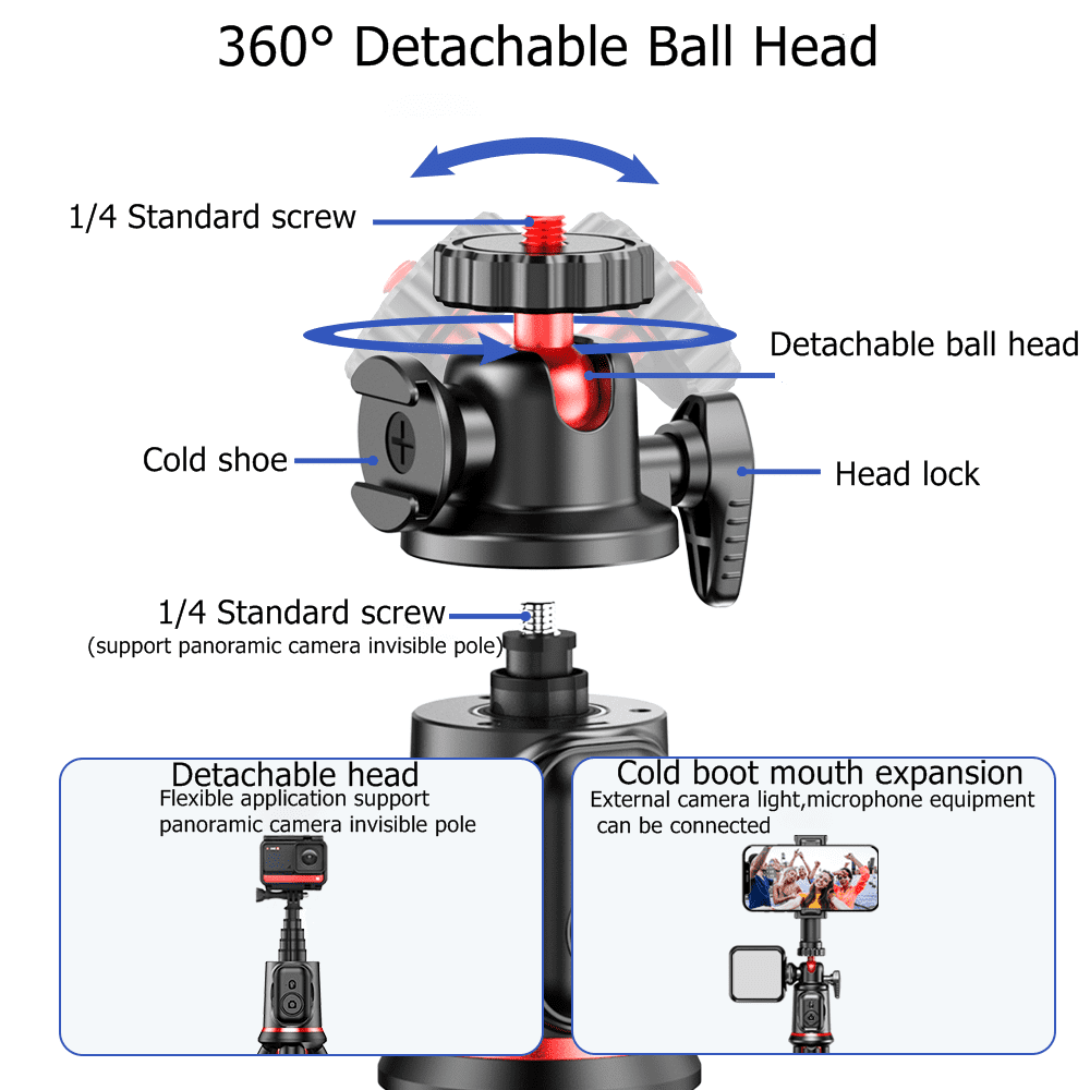 Flexible Phone Tripod Selfie Stick Mini Camera Tripod Phone Holder with Cold Shoe Mount Travel Tripod Remote Tabletop Tripod Octopus Legs for iPhone Samsung Camera Stand