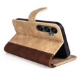 thumbnail image 5 of ﻿For Samsung Galaxy A15 4G/5G 6.5" Splicing Leather Pattern Flip Buckle Attachment/Closure, Card Slots/Pocket, PU Leather Flip Wallet Case,Yellow,For Galaxy A15 4G/5G, 5 of 6