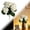 AB1_White 14.96", variant on SMKE Artificial Flowers Bouquet,White 11" Daisy Floral Arrangement Stems,Floral Stems Flower Picks,Faux Wildflowers Bouquet,Real Touch Silk Flower Bouquets,Wedding Vase Table Centerpieces Decor