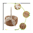 thumbnail image 4 of CNKOO 2Pcs Woven Rattan Storage Basket Flower Hand Basket Handmade with Bow Small, 4 of 7