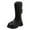 Black, variant on Zshosam Toddler Girl Boots Girls Knee High Leather Boots with Side Zipper Round Toe Lace Up Combat Boots with Low Heel Sole for Little and Big Kids Size 1.5,(Beige Big Kids 1.5)