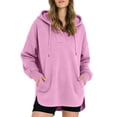 thumbnail image 2 of Vmvidoty Womens Oversized Hoodies Long Sleeve Sweatshirts Hooded Pullover Shirt Casual Tops with Pockets Pink 3XL, 2 of 6