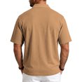 thumbnail image 6 of Fanshiluo Men's Checkered Print Short Sleeve Polo Shirt, Casual Collared Golf T-Shirt,Size:M,Big and Tall Men, 6 of 7