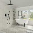 thumbnail image 2 of Boyel Living 12 in. Ceiling Mount Dual Shower Heads Handheld Shower 1-Spray Patterns with 2.5 GPM with Pressure Balance Valve Bathroom shower set in Matte Black, 2 of 7