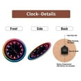 thumbnail image 7 of Stylish Neon Wall Clock for Modern Home Decoration 10-Inch Silent Wooden Wall Clock, Battery Operated (AA Batteries Not Included), Artistic Home Decor, 7 of 7