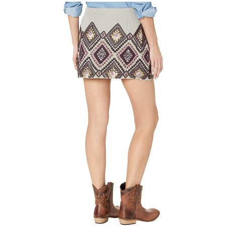 Double D Ranchwear Rainhorse Blanket Skirt Pewter