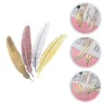 thumbnail image 2 of 4pcs Decorative Reading Bookmarks Plumage Shaped Page-marker for Students Teachers, 2 of 4