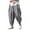 A-Light Gray642, variant on Men's Linen Blend Harem Pants Baggy Fit Drawstring Waist Trousers Breathable Chinese Style Casual Bottoms