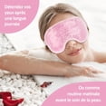 thumbnail image 4 of Mascarilla para ojos fría (rosa), mascarilla de gel para ojos hinchados, ojeras, mascarilla para ojos fría reutilizable para migraña con paquete de hielo en la parte posterior de los ojos para terapia, 4 of 5
