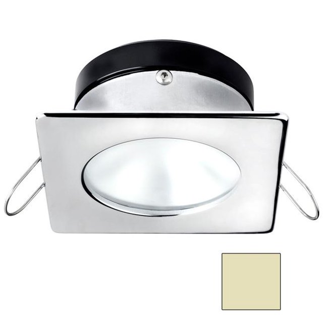 Apeiron A1110Z 4.5 watt Ressort Carré & Rond Montage Lumière&44; Blanc Chaud - Chrome