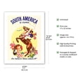 thumbnail image 2 of South America by Clipper - Pan American World Airways - Argentinian Gaucho (Horseman) swinging Boleadoras - Vintage Airline Travel Poster c.1950s - Bamboo Fine Art 290gsm Paper (Unframed) 17x22in, 2 of 4