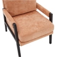 thumbnail image 3 of JERFIT Mid-Century Modern Accent Chair with Chenille Upholstery, Orange Armchair for Living Room, Lounge, 3 of 7