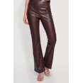 thumbnail image 3 of Women's Faux Leather High Waisted Pintuck Boot Cut Pants, 3 of 4