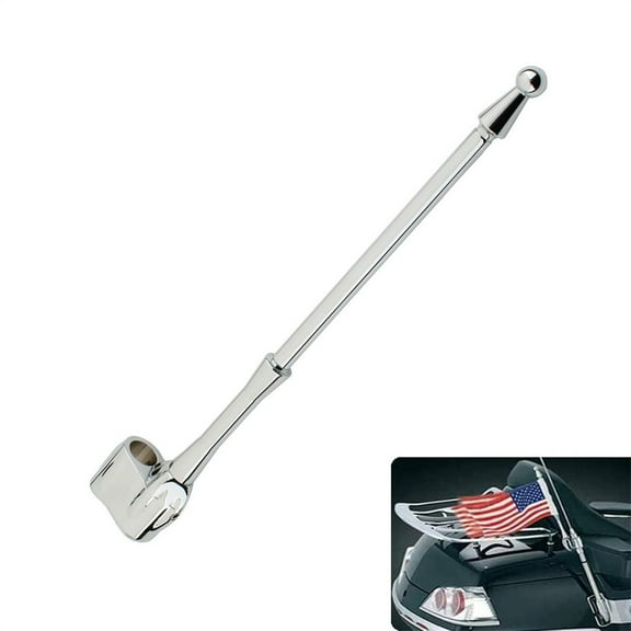 Furulu Rear Side Mount Luggage Rack Antenna Vertical Flag Pole For Honda Goldwing GL1800