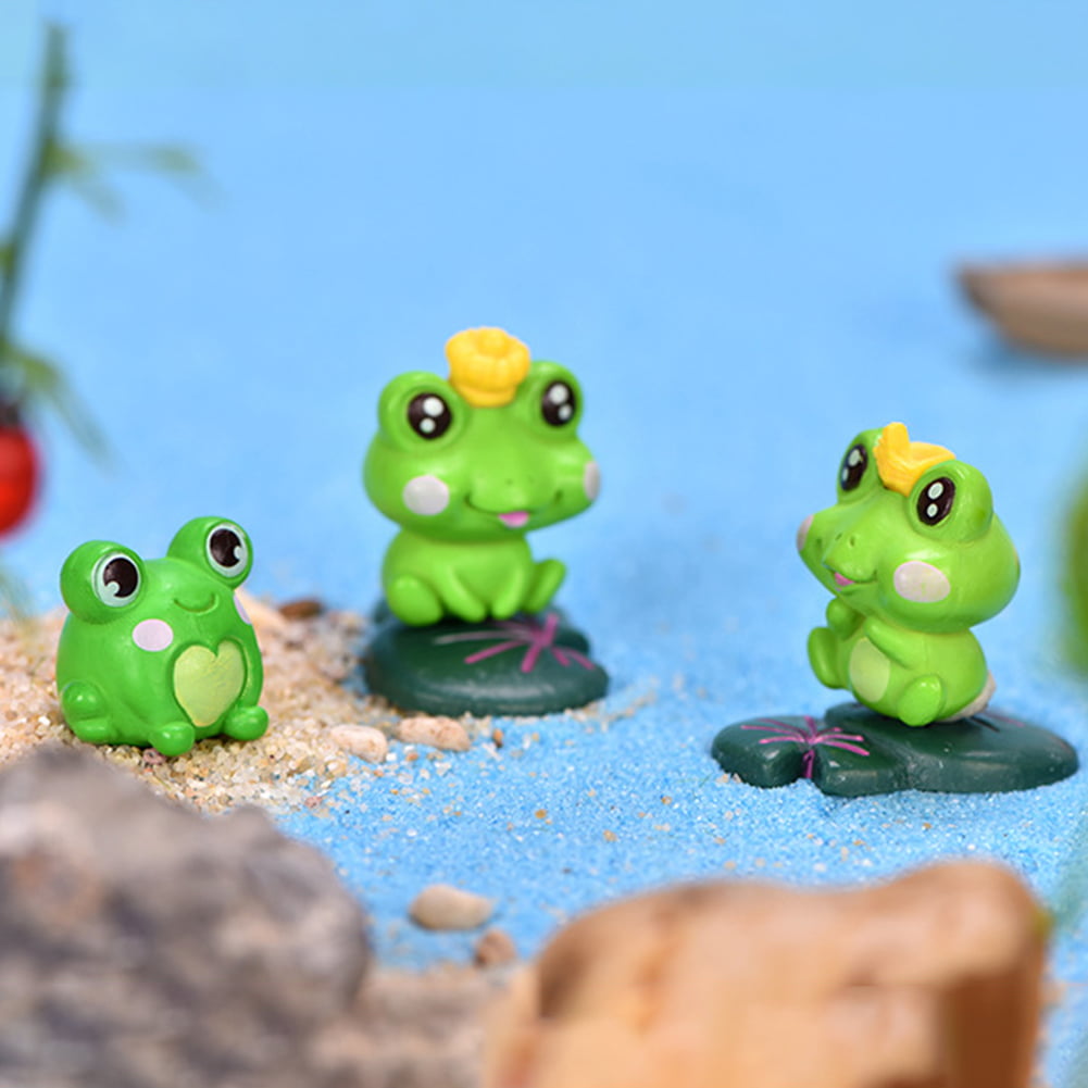 RTUDOPUYT 60 Pcs Mini Frog Garden Decor, Mini Resin Frogs, Tiny Plastic Frogs, Miniature Frog Animals Home Decoration, DIY Terrarium Crafts, Fairy
