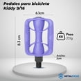 thumbnail image 2 of Pedales Para Bicicleta Metal Ciclo Kiddy Morado Con Reflejante 9/16, 2 of 7