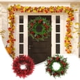 thumbnail image 1 of Fiudx Corona Navideña con Diseño Festivo de Agujas de Pino, Multicolor, Fácil de Colgar con Ganchos o Imanes, Decoración para Interiores y Exteriores, Ideal para Exhibir En Casa Durante Las Fiestas,, 1 of 7