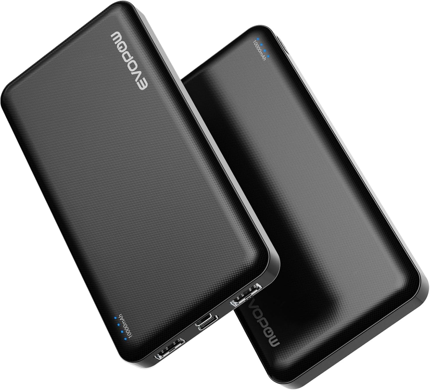 2-Pack 10000mAh Portable Charger, Ultra Slim Power Bank, 15W USB-C Fast Charging Battery Pack, Power Bank for iPhone 15/14/13/12, Galaxy S24/23/22/21, Pixel Heated Vest and etc