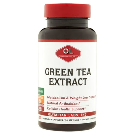 Olympian Labs Green Tea Extract Metabolism Booster Weight Loss Vegetarian Capsules, 60 Ct.