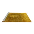 thumbnail image 2 of Ahgly Company Machine Washable Indoor Rectangle Medallion Yellow Traditional Area Rugs, 5' x 8', 2 of 4