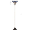 thumbnail image 3 of JONATHAN Y Peacock Tiffany-Style 70" Torchiere LED Floor Lamp, Bronze, JYL8006A, 3 of 4