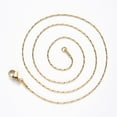 thumbnail image 3 of PVD Vacuum Plating 304 Stainless Steel Coreana Chain Necklace with Lobster Claw Clasp Real 18K Gold Plated 19.68 inch(50cm)x1.2mm, 3 of 4