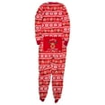 thumbnail image 2 of Womens Red Reindeer Themed Pajamas Blanket Sleeper Union Suit Small 4-6, 2 of 4