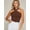 Chocolate Brown, variant on Form-Fitting Crisscross Halter Top