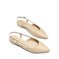 thumbnail image 4 of DREAM PAIRS Slingback Flats for Women, Pointed-Toe Elegant Women's Ballet Flats with Buckle Strap, Classic Low Heel Dress Shoes for Casual Work Office Party, 4 of 9