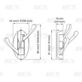 thumbnail image 4 of Gancho giratorio de brazo oscilante plegable de metal sólido con múltiples brazos plegables, utilizado para baño, cocina, garaje, 4 of 5