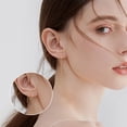 thumbnail image 6 of Threader Earrings 14k Solid Gold Moon Pull Through Long Piercing Earrings Ear Line Eardrop Jewelry for Women (Moon), 6 of 6