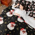 thumbnail image 4 of Homewish Santa Claus 7pcs Bedding Comforter Set for Teens Boys Girls,Golden Snowflake Queen Bedding Sets Super Cozy,Xmas Festival Queen Sheet Sets,Lightweight Room Decor,Reversible, 4 of 8