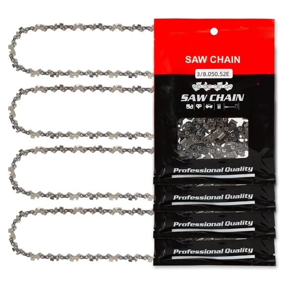 14 Inch Chainsaw Chain, RAINHOL Chainsaw Blade, 52 Drive Links, 3/8" LP Pitch .050" Gauge, Fits  Husqvarna, Craftsman, Echo, Poulan, Ryobi and More (4 Pack)
