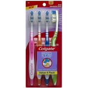 Colgate Wave Comfort Fit Soft Full Head Value 4 Pack Toothbrush 4 ct, (Pack of 2)