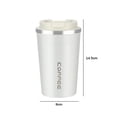 thumbnail image 3 of Taza de café de 380 ml/500 ml Taza de viaje respetuosa con el medio ambiente para la oficina en casa (380 ml blanca), 3 of 5