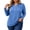 01 Blue, variant on Plus Size Soft Cotton T Shirts for Women Loose Summer Top Comfy Short Sleeve V Neck Base Tees Solid Color Tshirts (2XL, Light Purple)