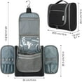 thumbnail image 5 of Narwey Hanging Toiletry Makeup Bag for Women Travel Organizer Toiletries Kit Men for Cosmetics Essentials Accessories, Large, Black, 5 of 5