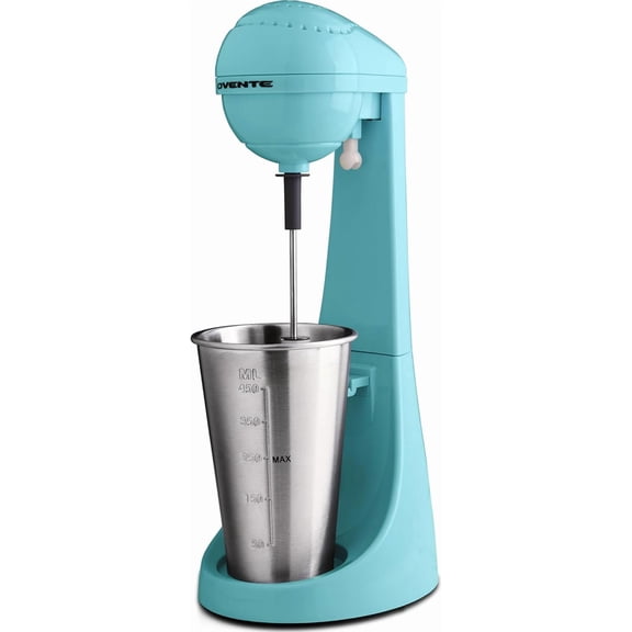 OVENTE Classic Milkshake Maker Machine 2 Speed with 15.2 Oz Stainless Steel Mixing Cup, Compact & Easy Clean Drink Mixer Blender