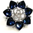 thumbnail image 2 of maikun Christmas Brooch Pin Clear Rhinestone Opal Flower Accessaries Tree Socks Valentine's Gifts, 2 of 2