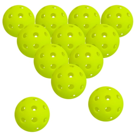 Tomfoto 12 Packs 40 Holes Outdoor Pickleball Balls for Outdoor Courts