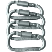 Carabiners Keychains Aluminum D-Ring Locking Locking Carabiners Large Carabiners Clip Set for Outdoor Camping Screw Gate Lock Hooks Spring Link Improved Design Pack - Not for Climbing (6 Pack)