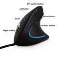 thumbnail image 2 of WASHWEPE Vertical Gaming Mouse Plug and Play Black 800 1200 2000 3200 Dpi For Pc Computer Desktop 1Pcs, 2 of 5