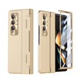 thumbnail image 1 of Cover Compatible Samsung Galaxy Z Fold 4 Case with Hinge,Ultra-Thin Hard PC Bumper Anti-Drop Free Folding Hinged Cover Case Built-in Screen Protector for Galaxy Z Fold 4 5G 2022, Gold, 1 of 10