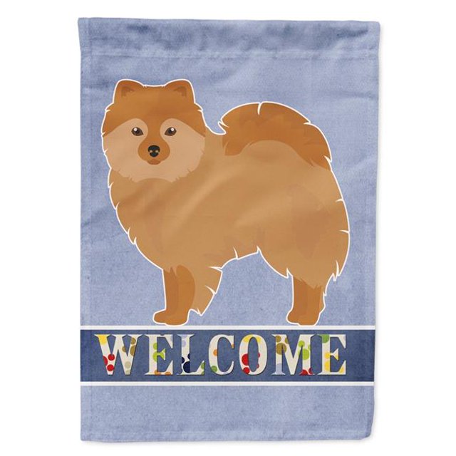 Carolines Treasures CK3648CHF German Spitz Welcome Flag Canvas House Size