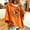 Orange, variant on Halloween Hoodies for Women Drawstring 3/4 Sleeve Trendy Print Hoodie Fall Clothes Crewneck Sweatshirts Loose Fit Trendy Tops Winter Clothing Daily Travel Outfits