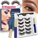 thumbnail image 2 of Le 5 pares 5 pestañas magnéticas delineador de ojos pestañas postizas pestañas de visón natural líquido impermeable con pinzas postizas magnetique hola suerte  unisex, 2 of 2