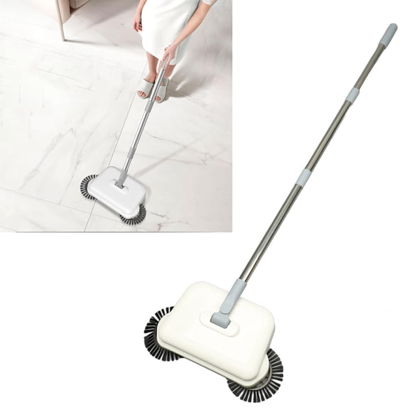 Mop Sweeper Combo, Quiet Hand Push Sweeper Compact for Living Room