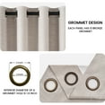 thumbnail image 2 of Top Finel Grommet Top Blackout Curtains, Linen, 52" x 90", 2 Panels, 2 of 16