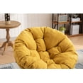 thumbnail image 6 of Oversized Swivel Accent Chair with Round Super Thick Cushion, 360 Swivel Barrel Sofa, Papasan Seat for Living, Bedroom, Reading Room, Loung,Yellow, 6 of 9