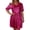 Hot Pink-women plus size dresses, variant on Plus Size Shiny V Neck Dresses for Women Puff Sleeve Waist Ruched Flare Mini Dress,Purple,XXXXL
